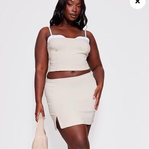 PrettyLittleThings Womans Beige Bust Panel, Size 14, Business/Casual, BRAND NEW